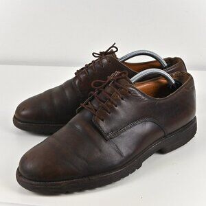VTG Rockport Genuine Leather Vibram Sole Brown Oxfords US10 UK9.5 Made Portugal